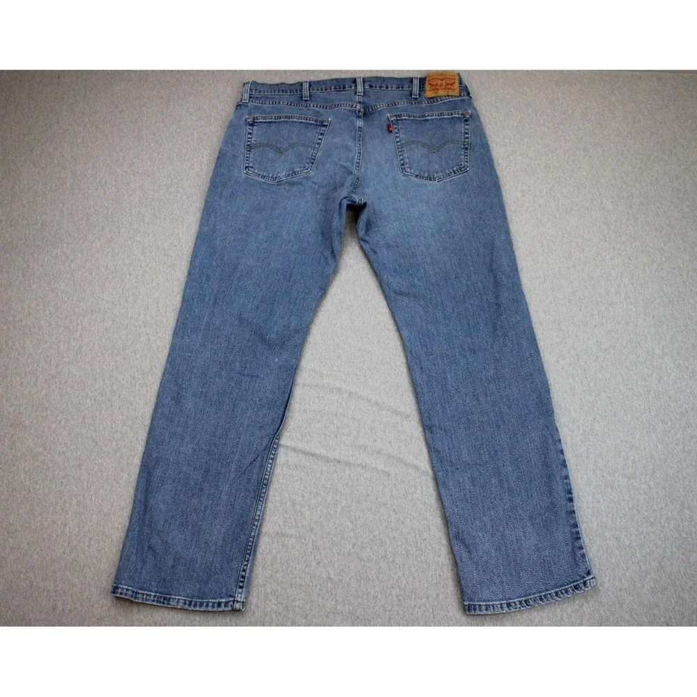 Levis 559 Jeans Mens 38 x 32 Blue Cotton Blend Relaxed Fit Straight Leg